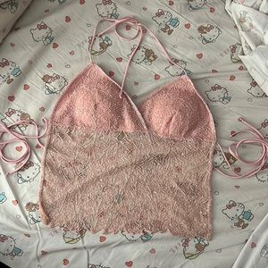 Y2K beaded halter top